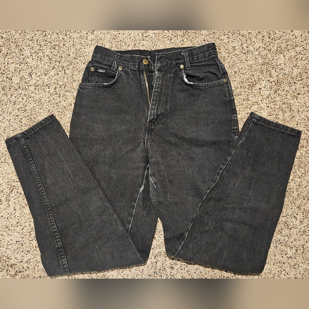 Chic Vintage Mom Jean Black Demin Size 2 Or 25 Standard